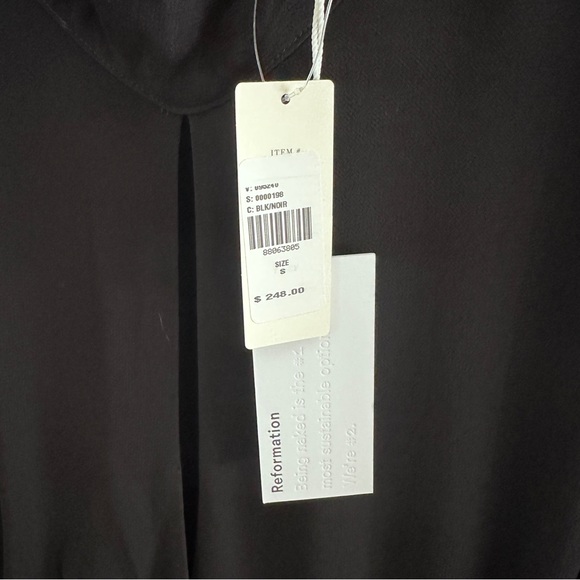 NWT Reformation Black Dress - Picture 4 of 7